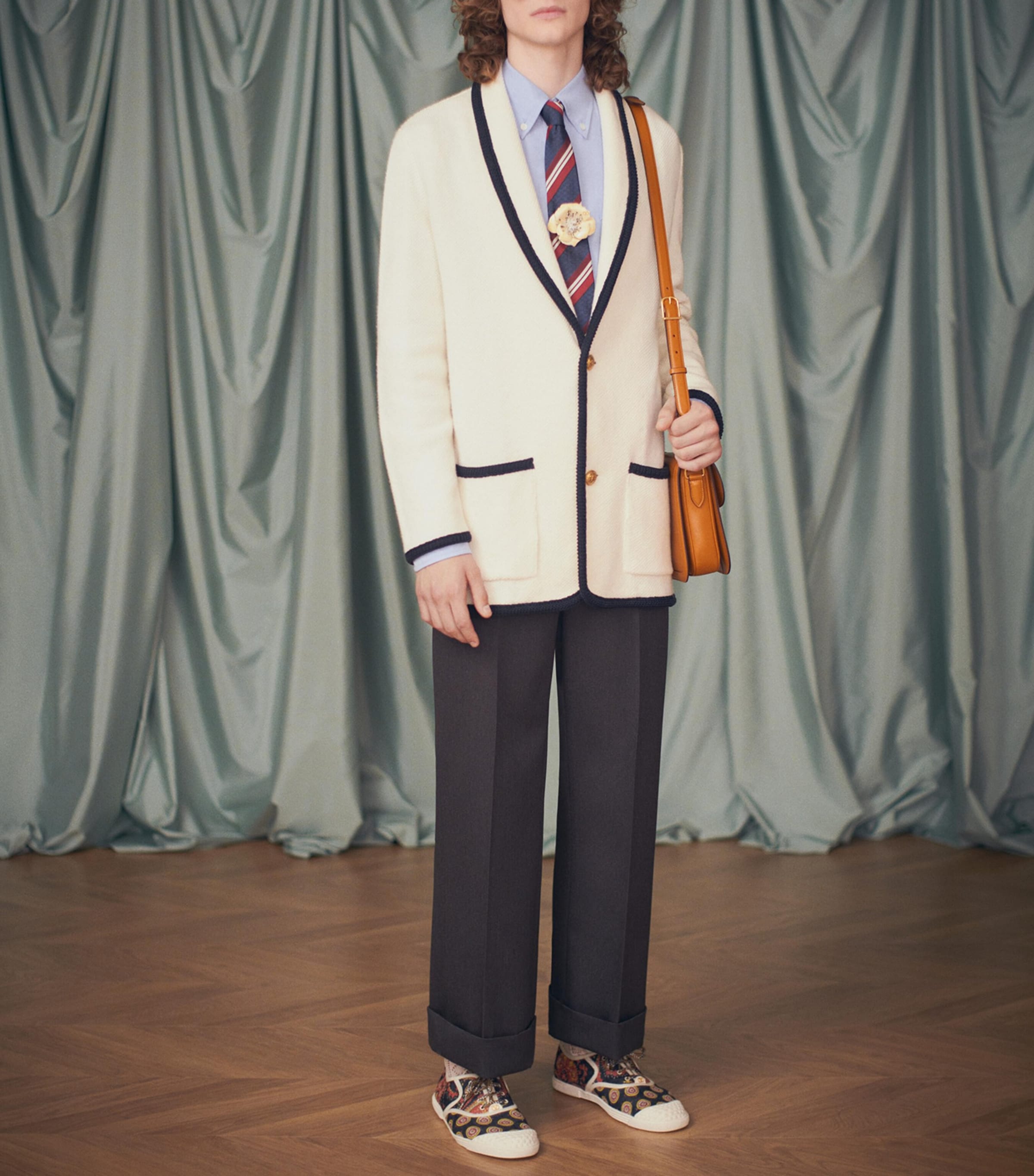Silk Striped Jacquard Tie
