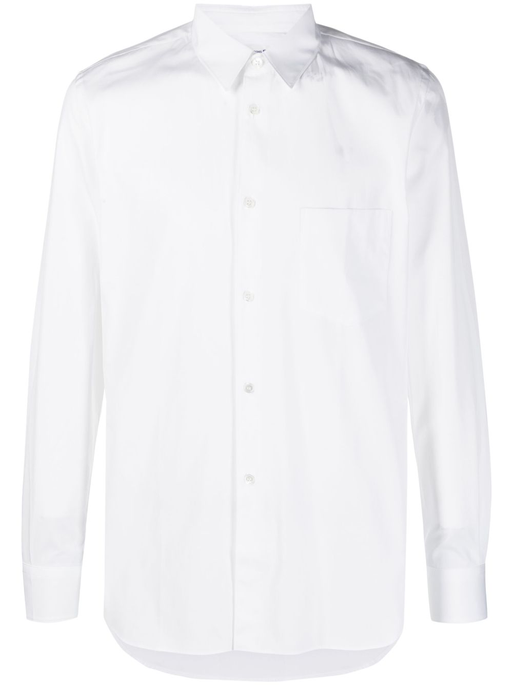Chest-pocket button-up shirt - White