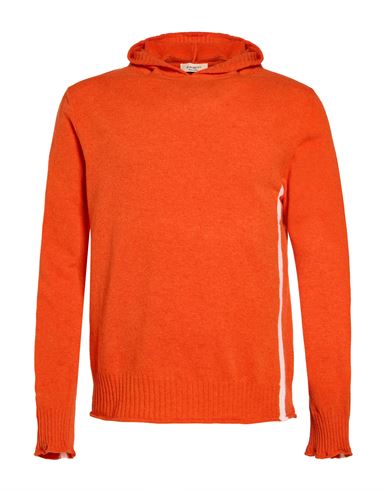 Man Sweater Orange Size L Wool, Polyamide