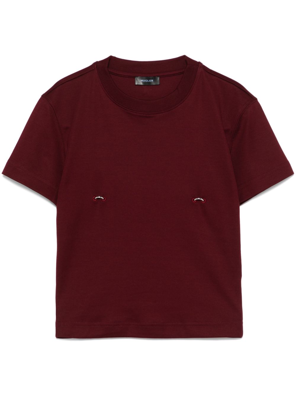 Piercing-detail T-shirt - Red