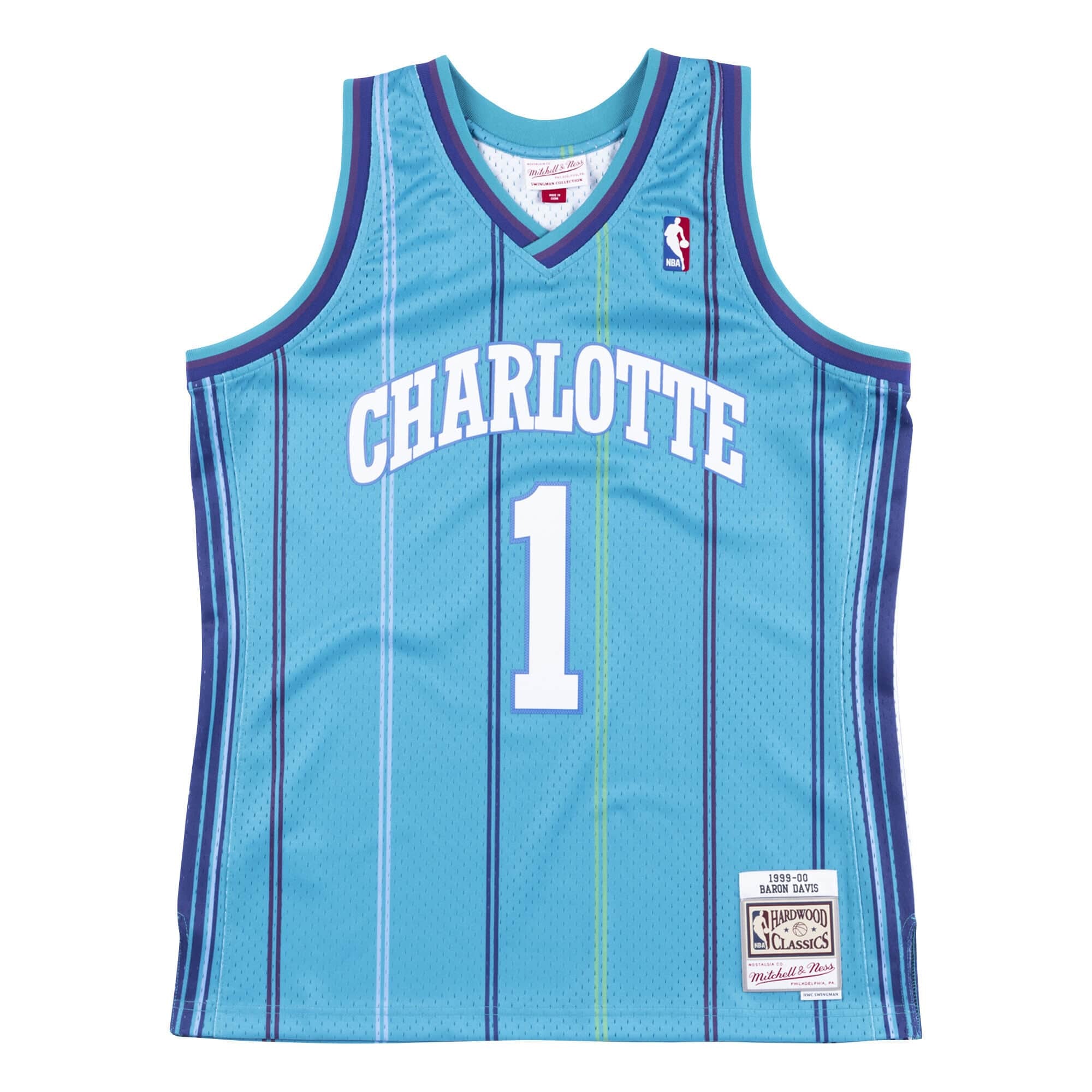 Men's NBA Swingman Road Jersey Charlotte Hornets 99 Baron Davis