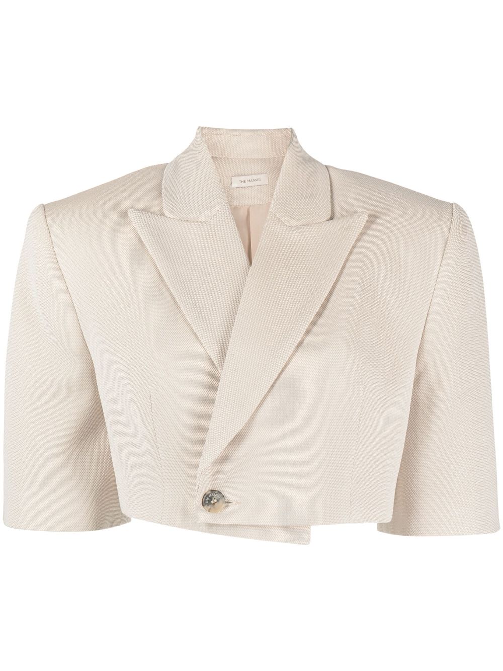 Wjosa short-sleeve cropped blazer - Neutrals