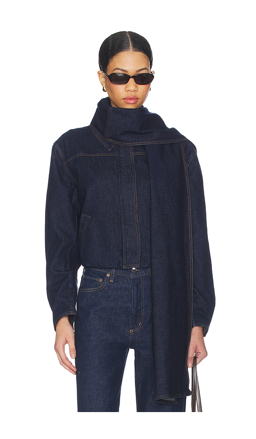 SELMACILEK Frosted Denim Jacket in Blue. L. Also in M