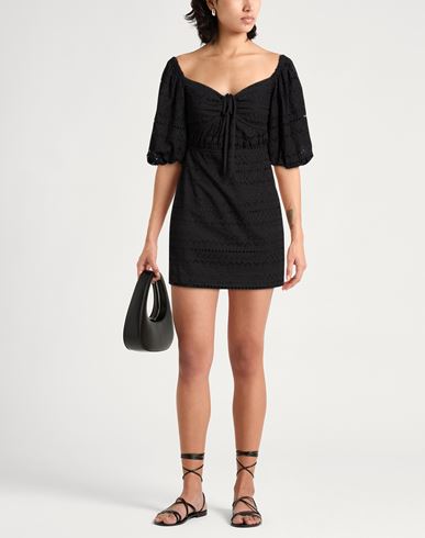 Woman Mini dress Black Size 4 Cotton
