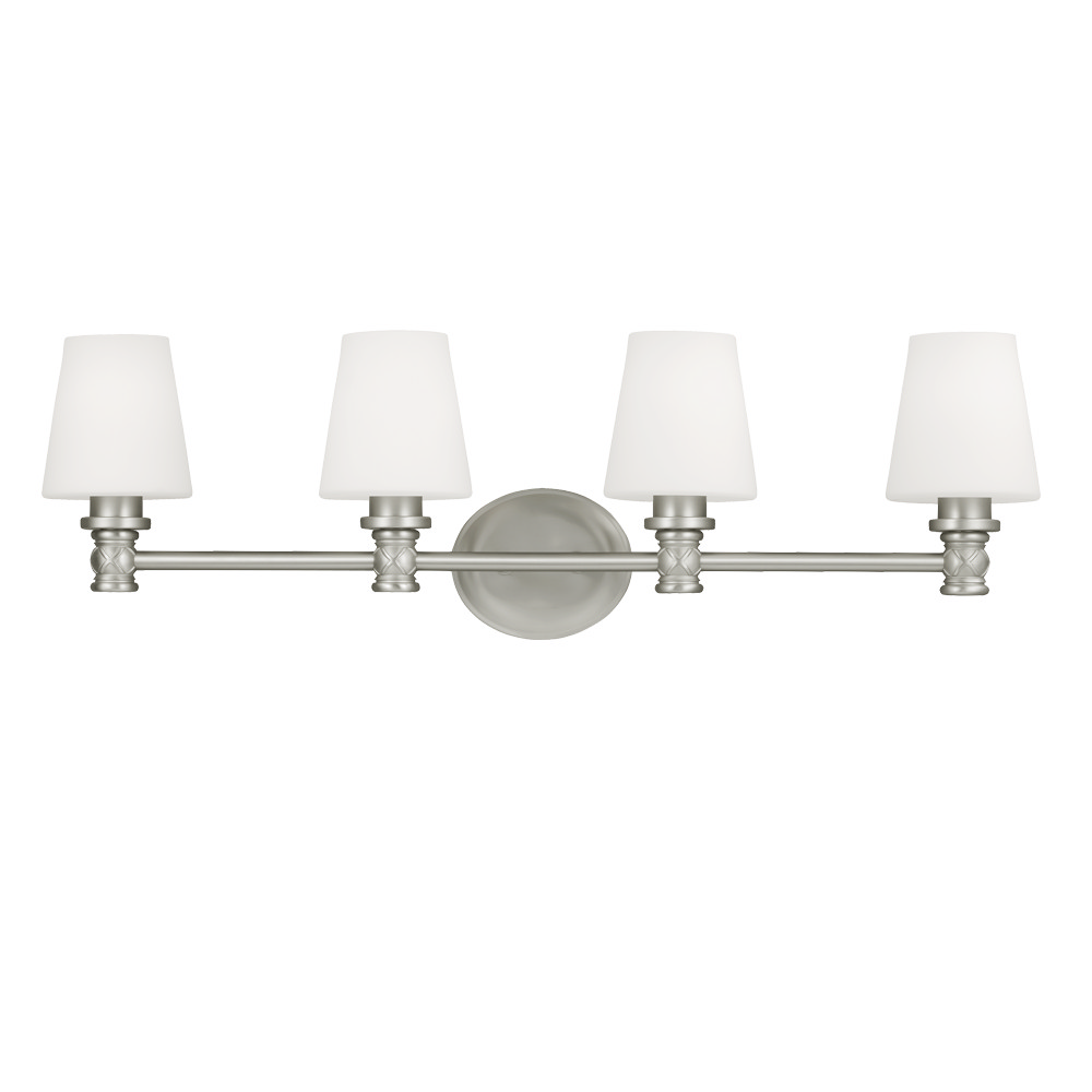 Visual Comfort Studio Xavierre 4-Light Bathroom Vanity Light in Satin Nicke