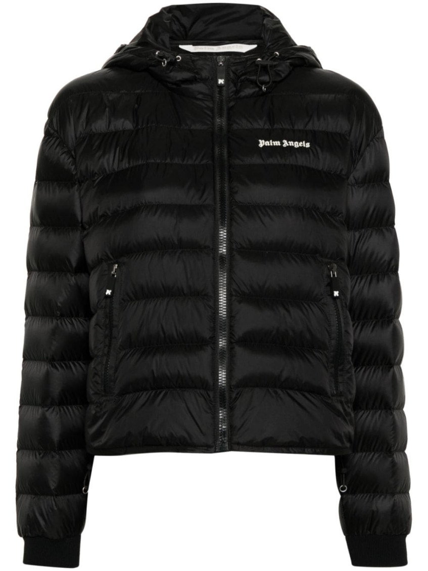 Hooded down jacket - Black