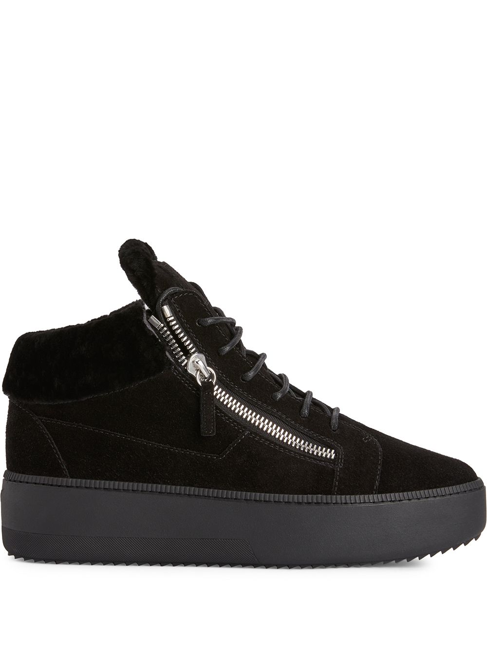 Kriss suede platform sneakers - Black
