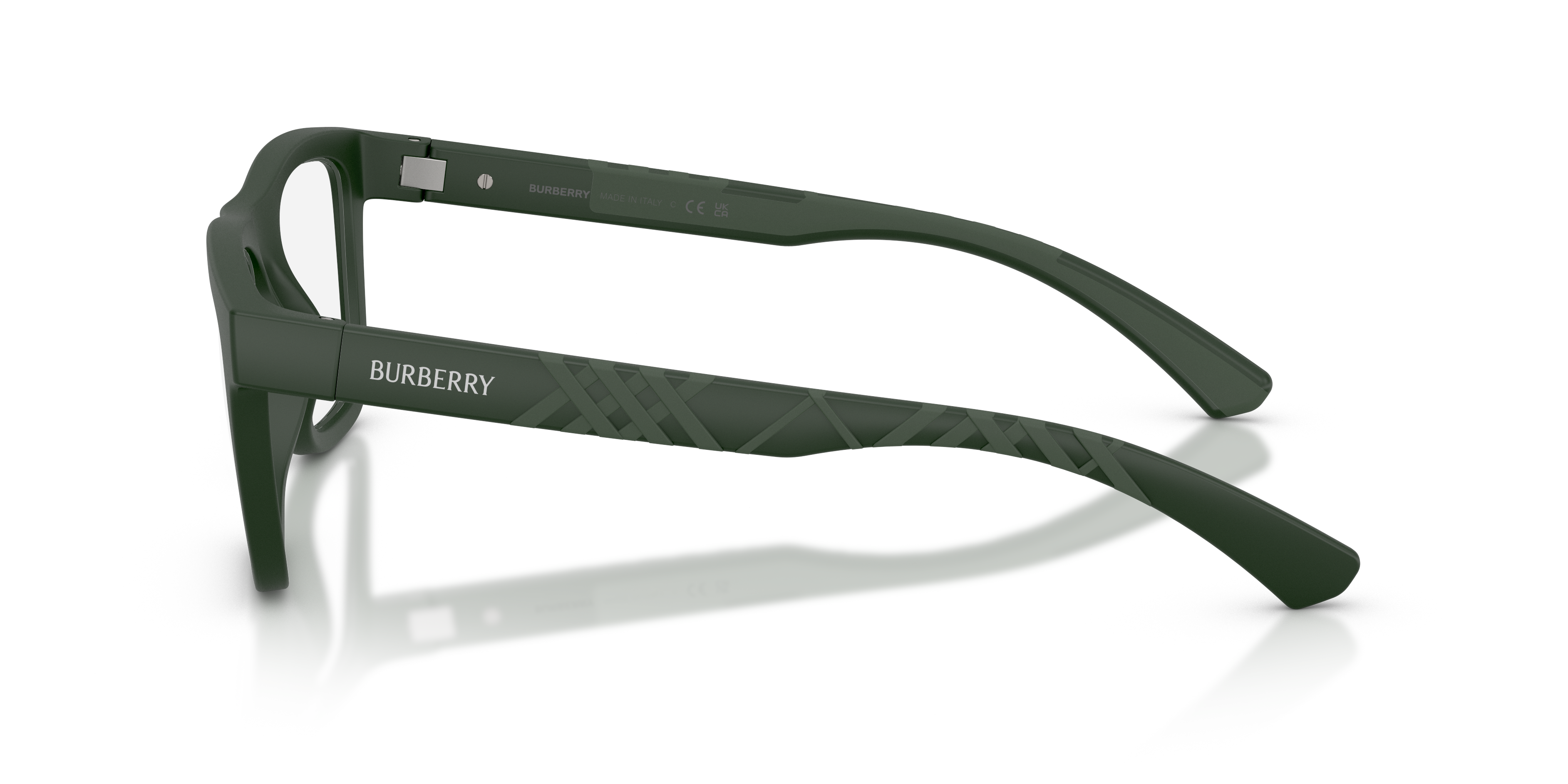 Burberry Man Burberry BE2452U 4232 Optical frames Injected Green Transparent Squared Norma