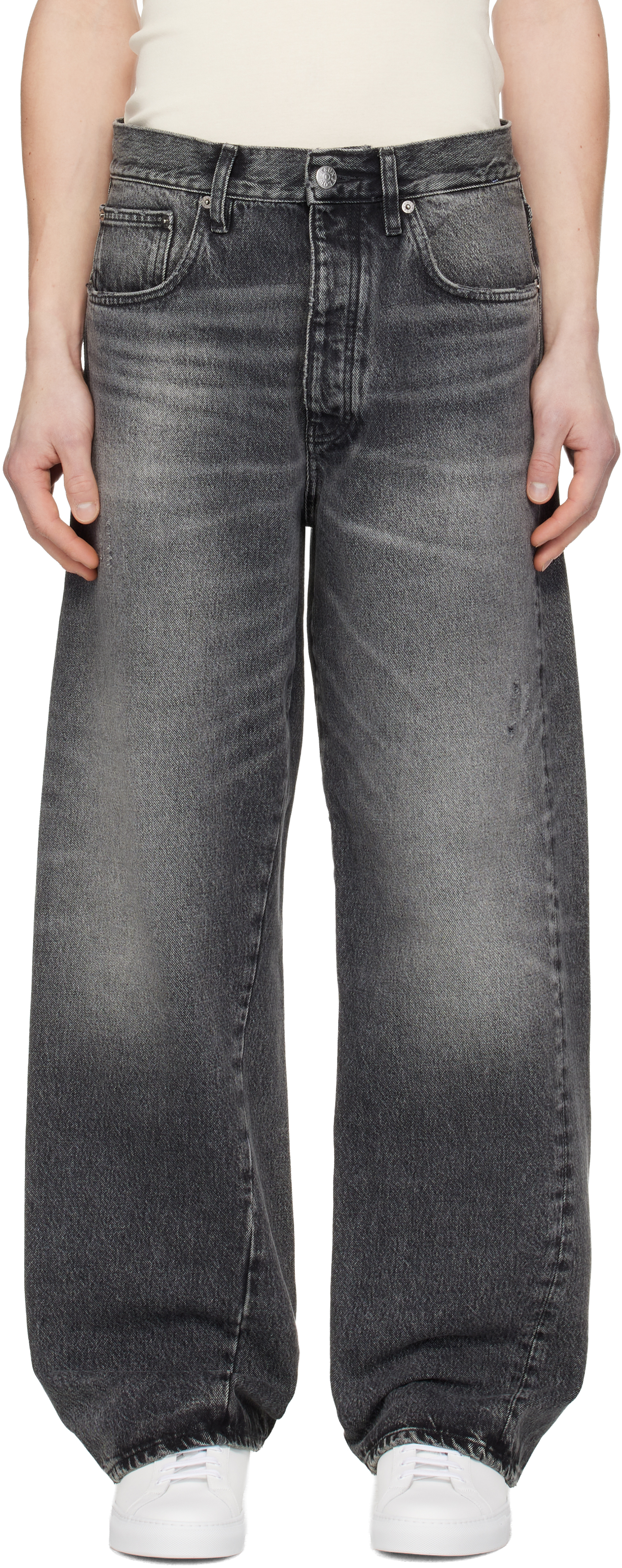 Black Wide Twist Jeans