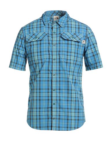 Man Shirt Azure Size M Polyester, Nylon