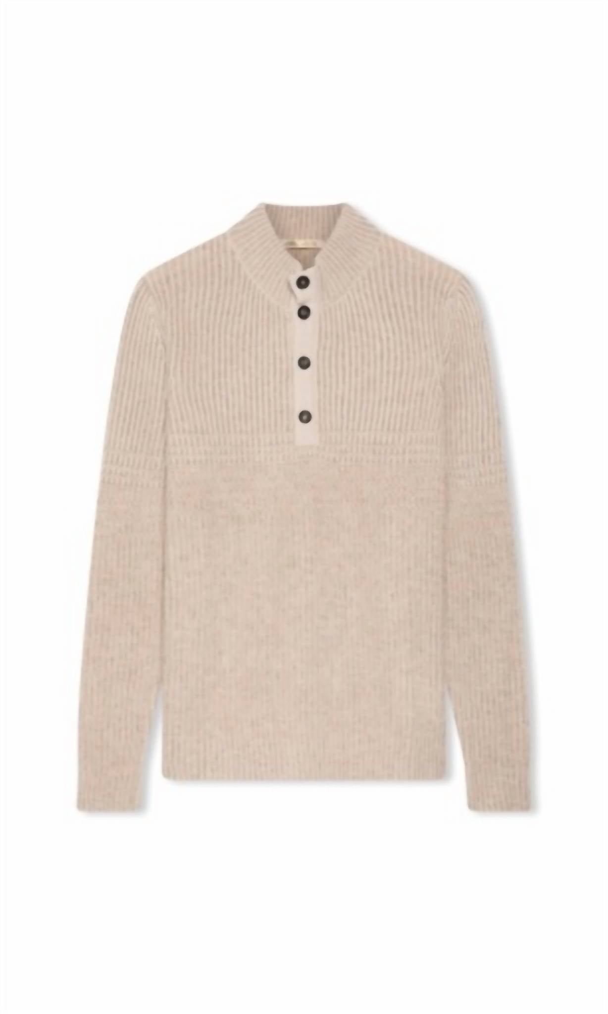 Men's Vanise Mock Neck Sweater In Light Beige