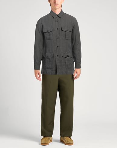 Boglioli Man Shirt Lead Size L Linen