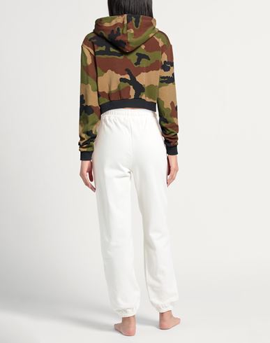 Woman Sweatshirt Military green Size M Cotton, Elastane