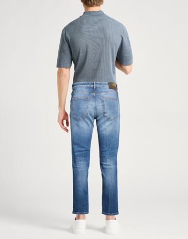 Man Jeans Blue Size 34 Cotton, Elastane