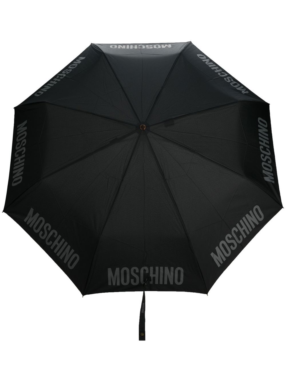 Logo-print compact umbrella - Black