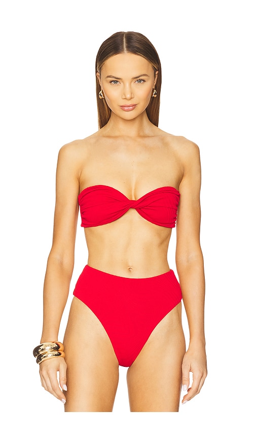 F E L L A Bernie Bikini Top in Red. -  XS also in L