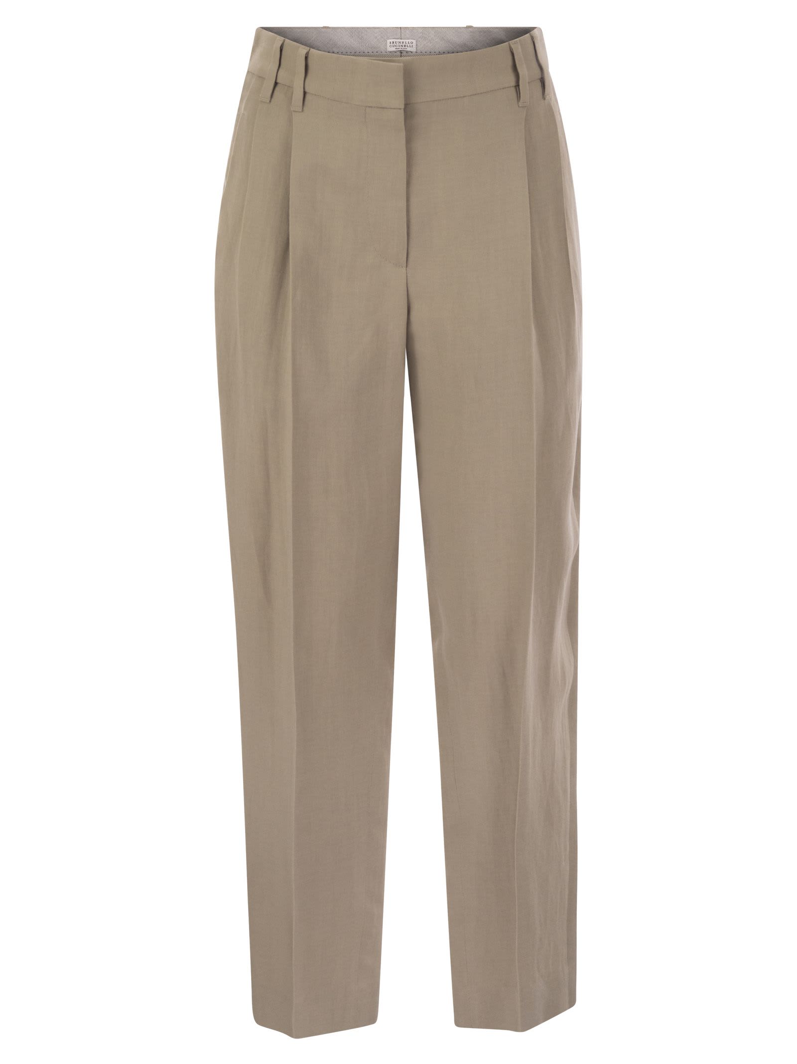 Twill slouchy trousers - Neutrals