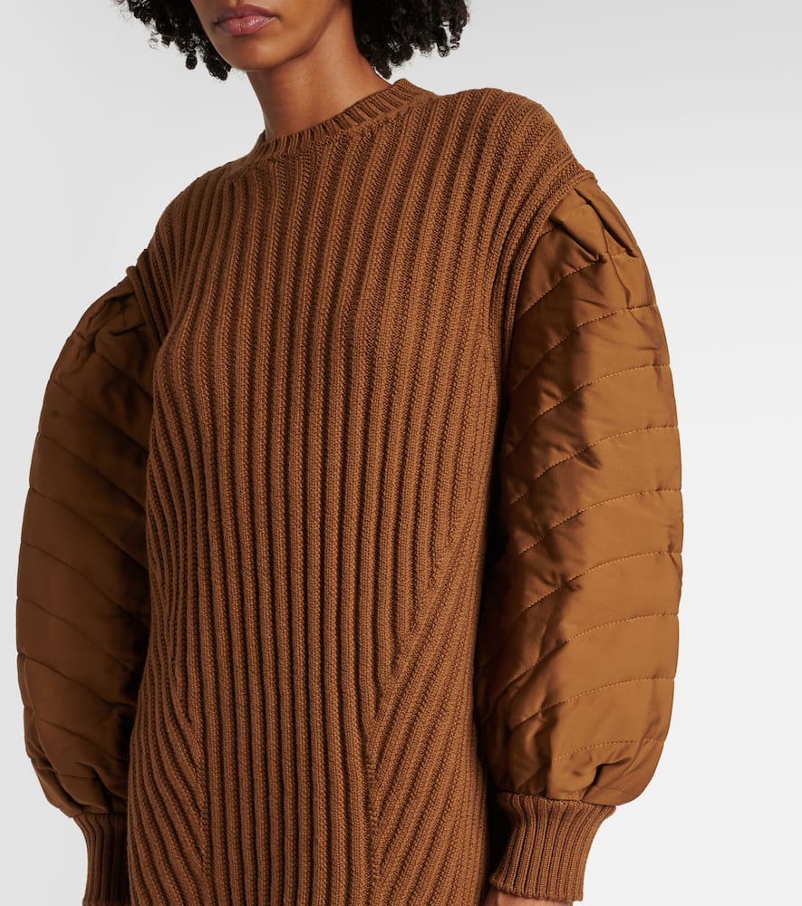 Ottuso ribbed-knit virgin wool minidress