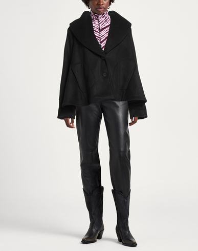 Woman Coat Black Size S Polyester, Viscose