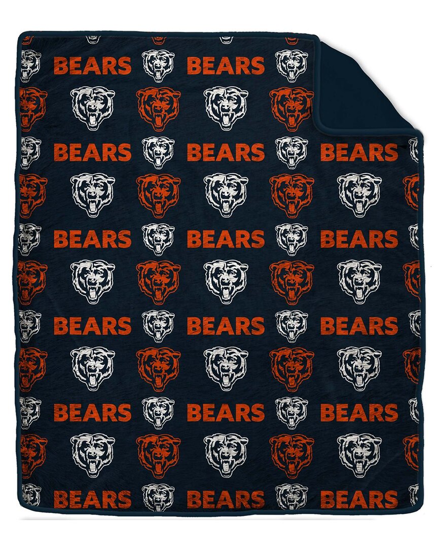 Chicago Bears Nfl Team Logo Ultra Plush Blanket