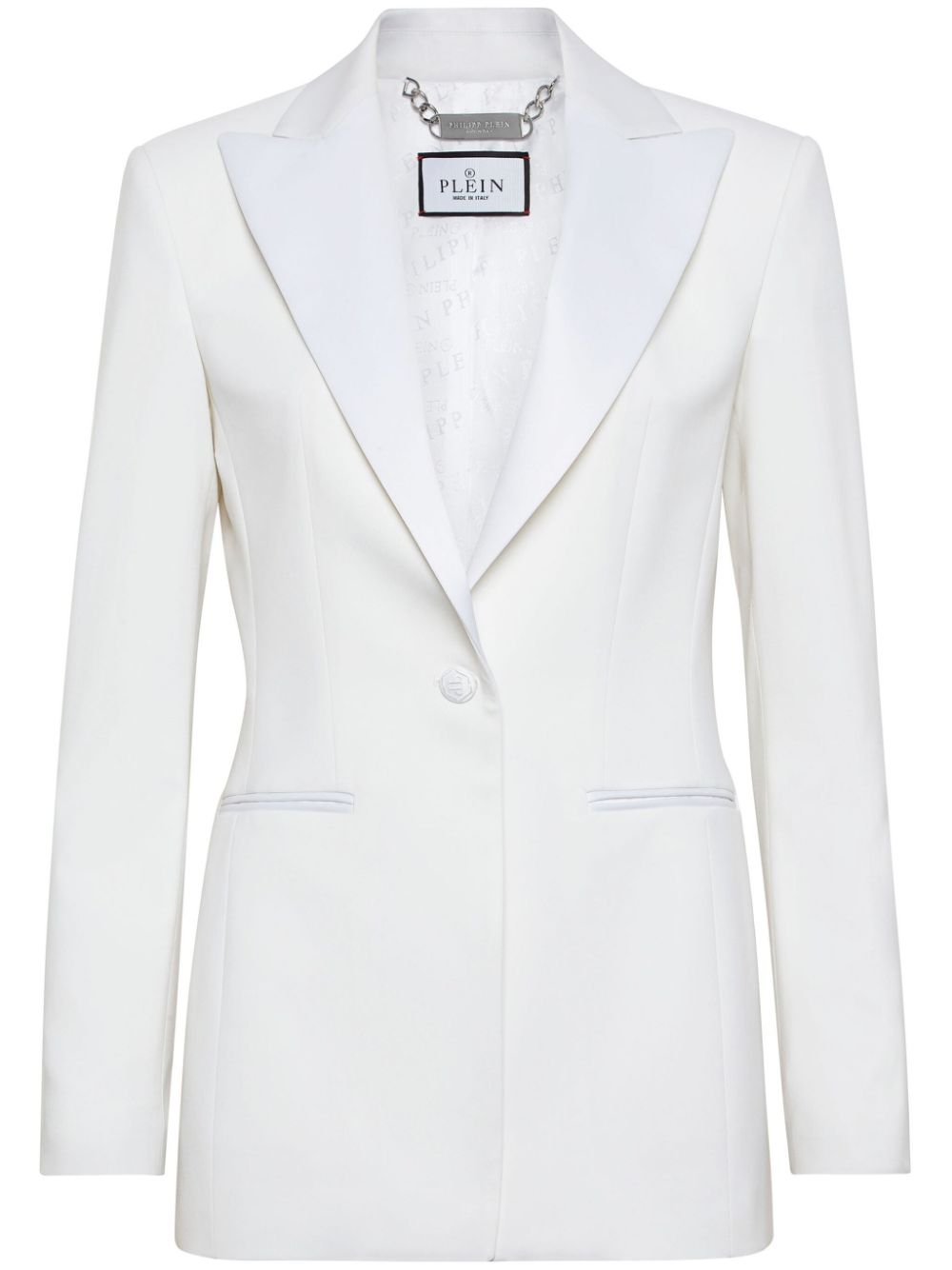 Peak-lapels single-breasted blazer - White
