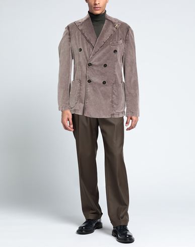 Man Blazer Brown Size 40 Cotton, Lyocell, Elastane