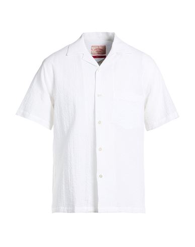 Man Shirt Ivory Size M Cotton, Elastane