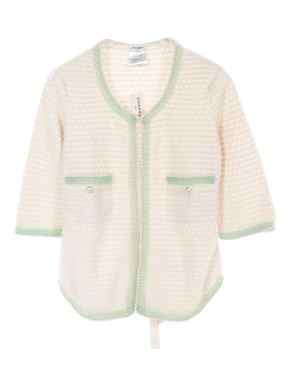 CHANEL Pre-Owned 1986-1988 cashmere cardigan - Neutrals