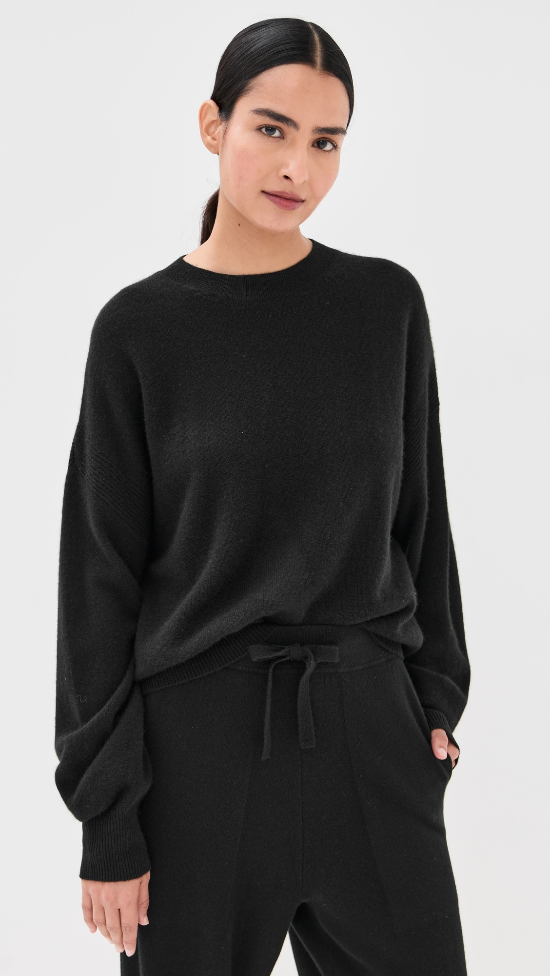 Cashmere Modena Brushed Sweater Black M