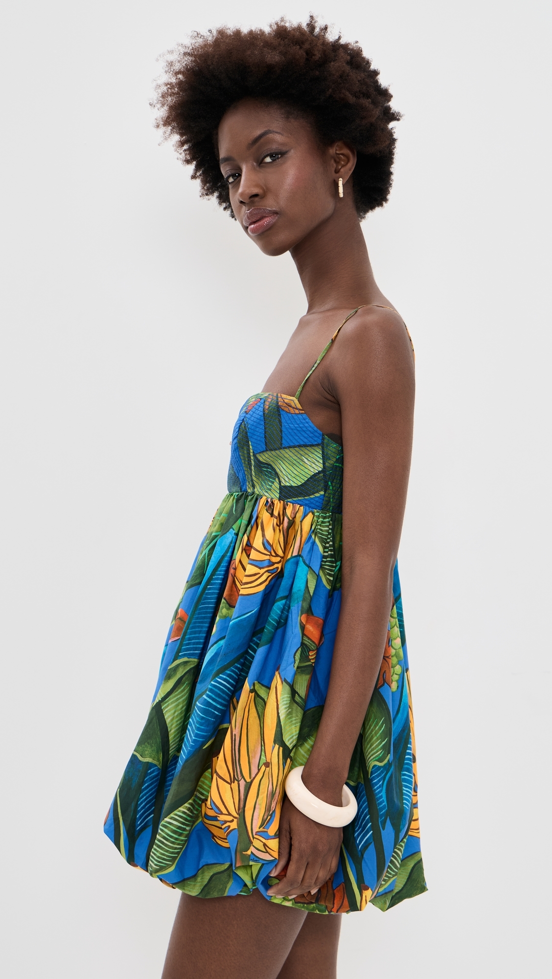 Banana Grapes Blue Sleeveless Mini Dress Banana Grapes Blue