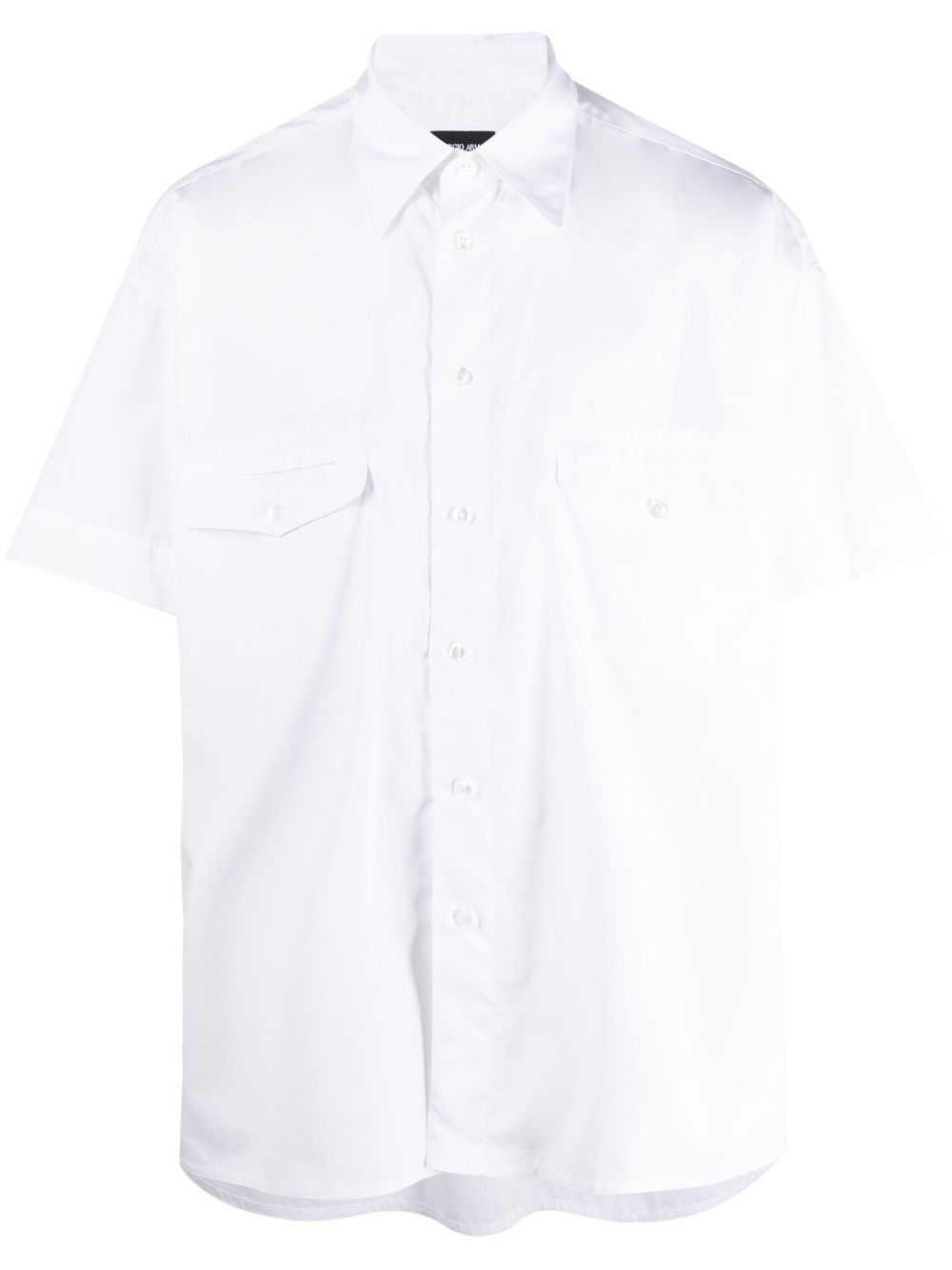 Short-sleeve button-up shirt - White
