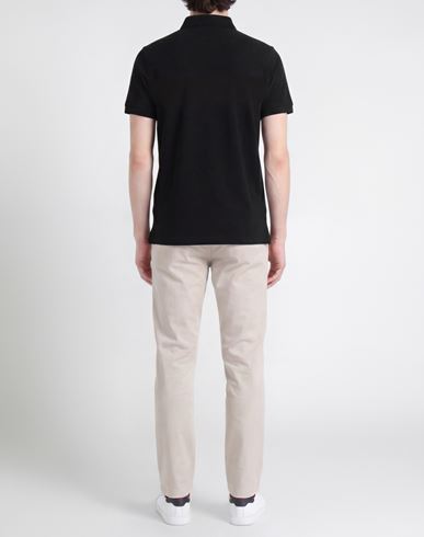 Man Polo shirt Black Size S Cotton, Elastane