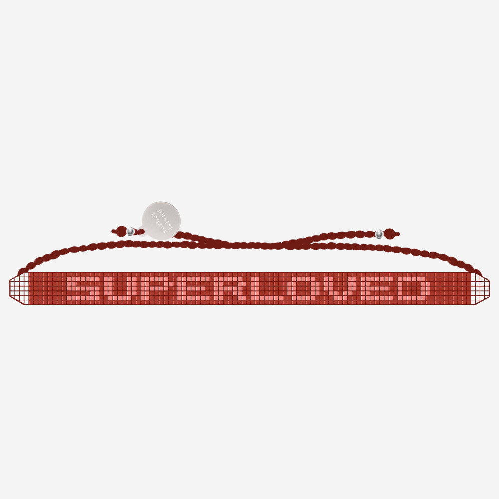 Red Superloved Glass Bead Bracelet