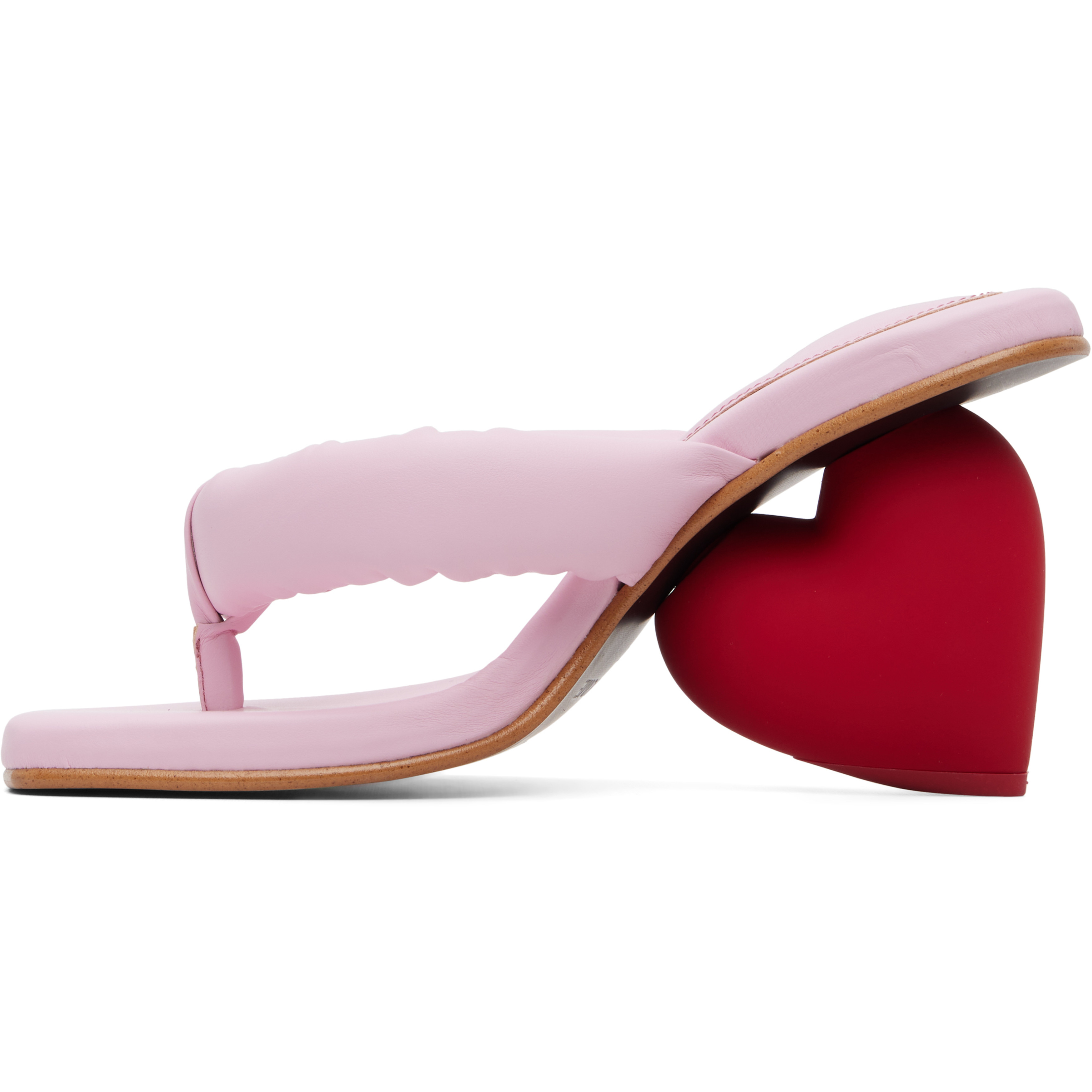 Pink Love Mule Heeled Sandals