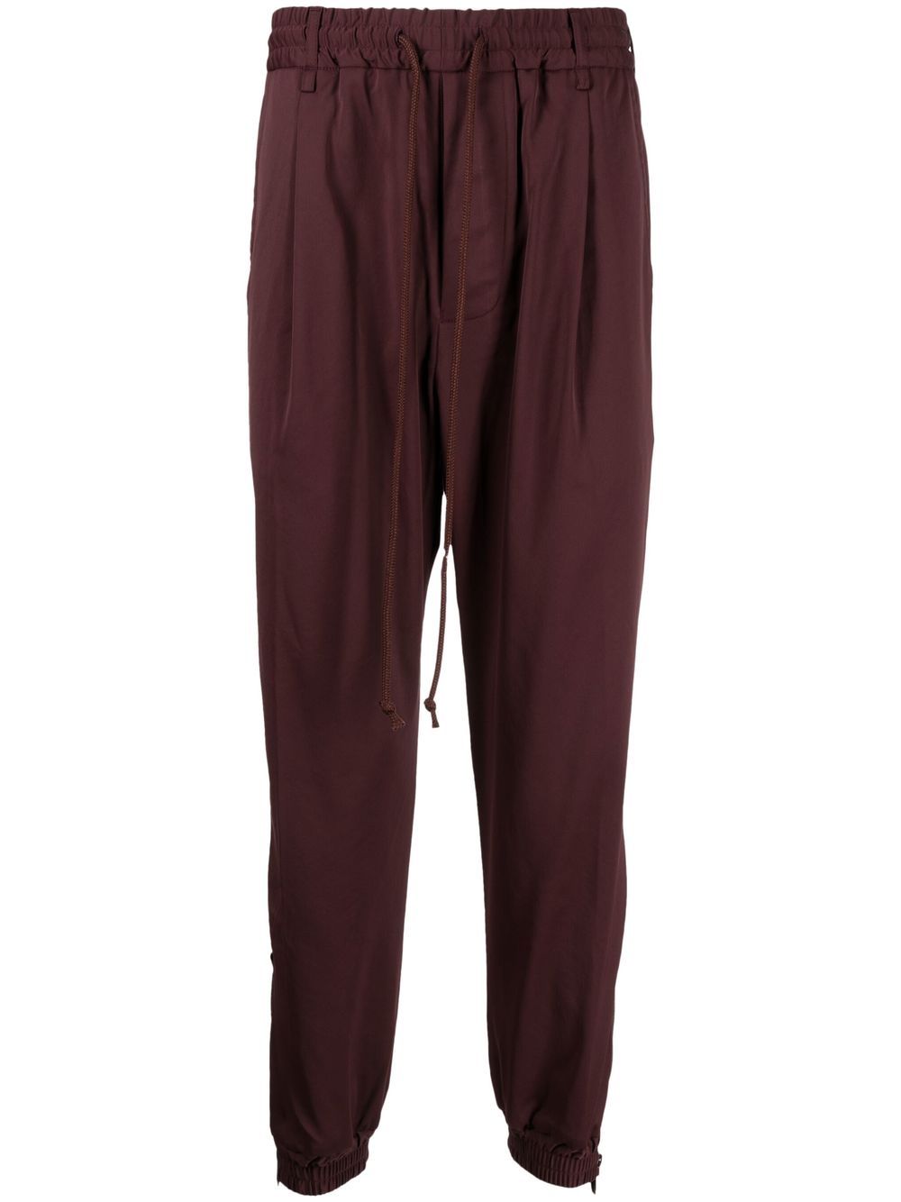 Drawstring-waist track pants - Red