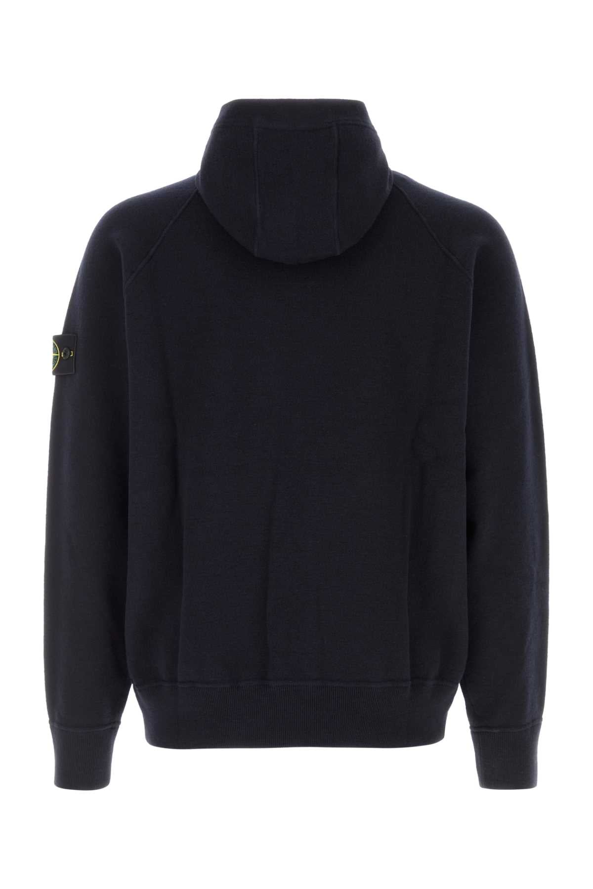Virgin Wool Hoodie — Blue
