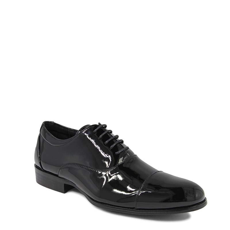 Men's Gala Cap Toe Oxford Shoes (Black Patent)