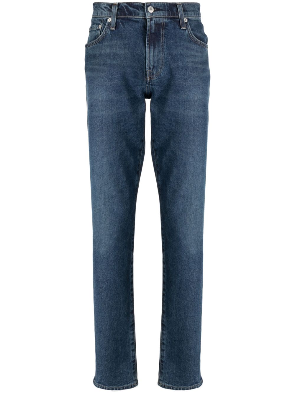 Denim straight-leg trousers - Blue