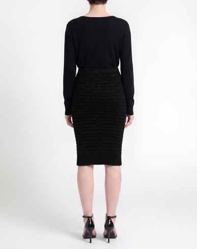 Woman Midi skirt Black Size 6 Viscose, Polyester, Polyamide, Metal, PBT