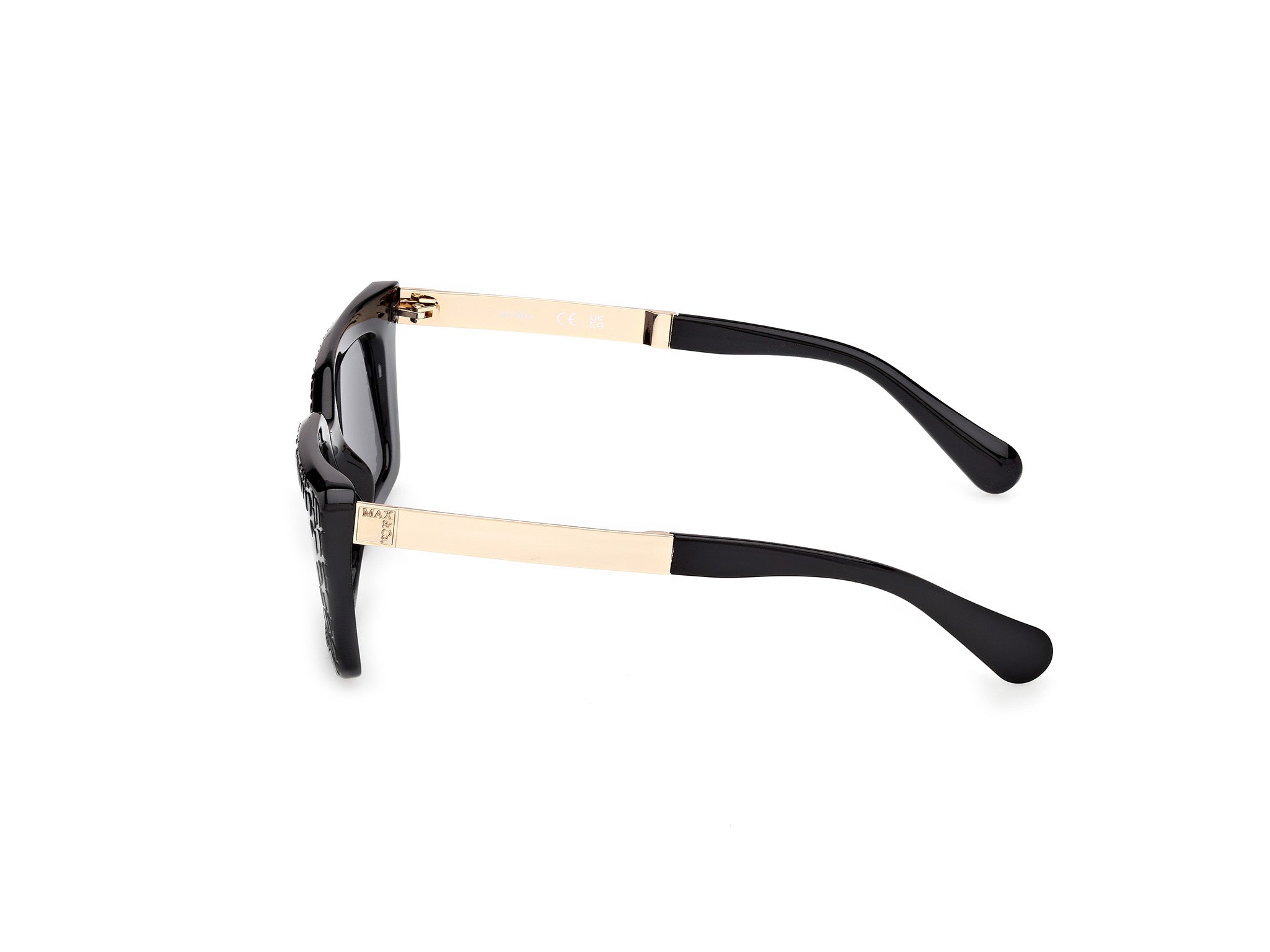 MAX&Co Mujer MAX&Co MO0143 01A Gafas de sol Inyectado Negro Fumar Cuadrada Norma