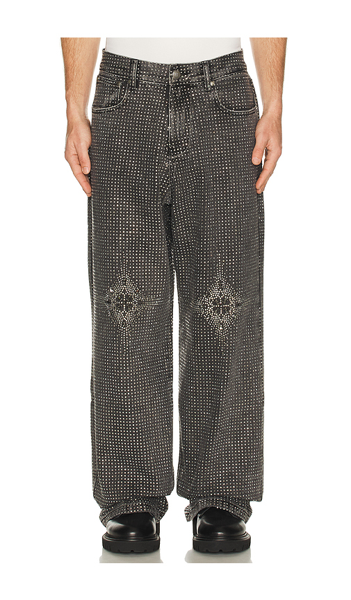 Birth Of Royal Child 20K Diamond Stellar Denim Pants in Black. - S also in M, L, XL/1X