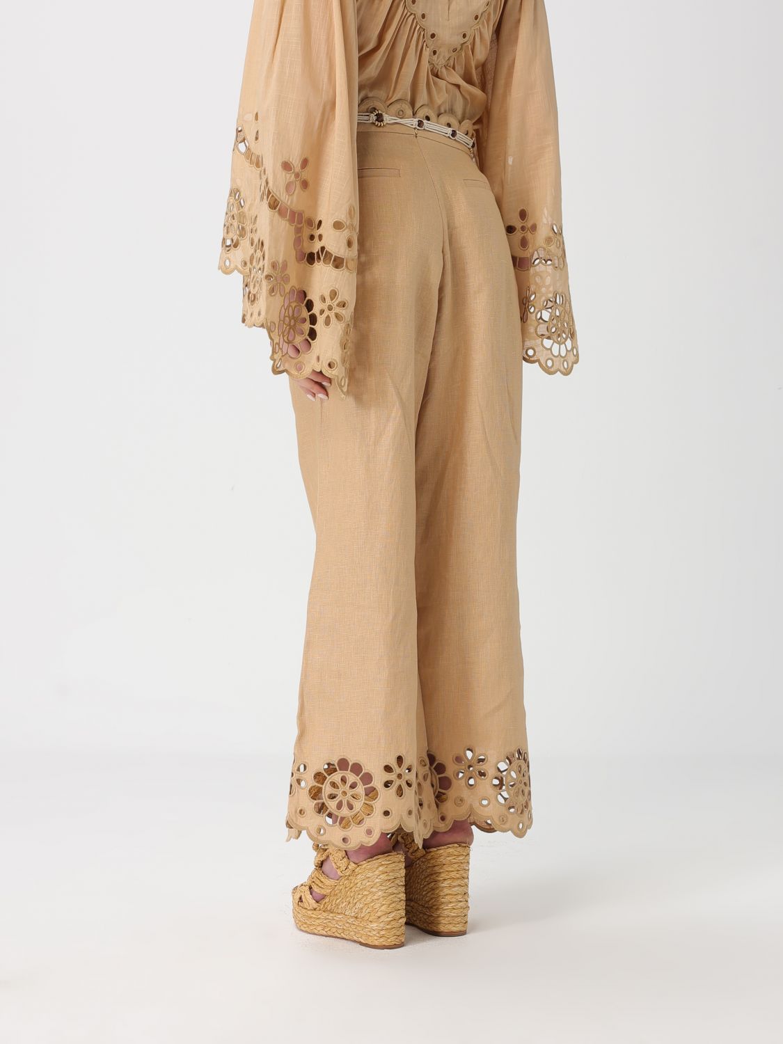Pants Woman color Beige