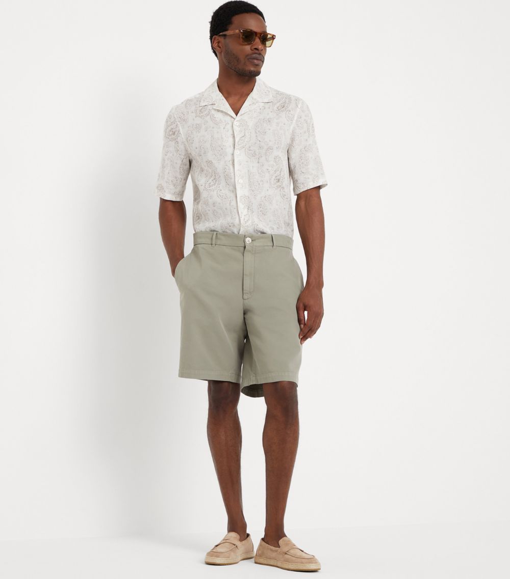 Garment-Dyed Bermuda Shorts