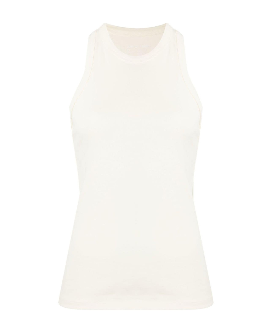 Round neck sleeveless top
