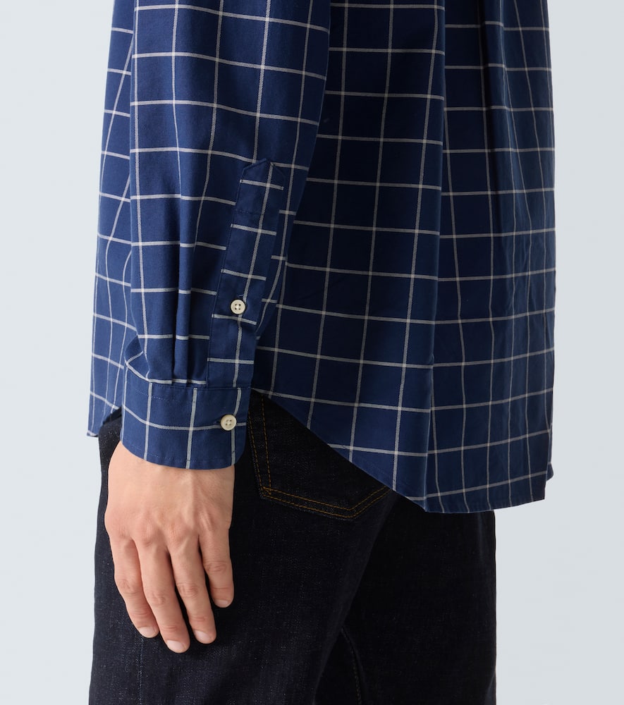 Checked cotton poplin shirt