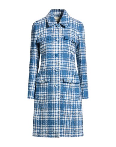 Woman Coat Blue Size 6 Wool, Mohair wool, Nylon