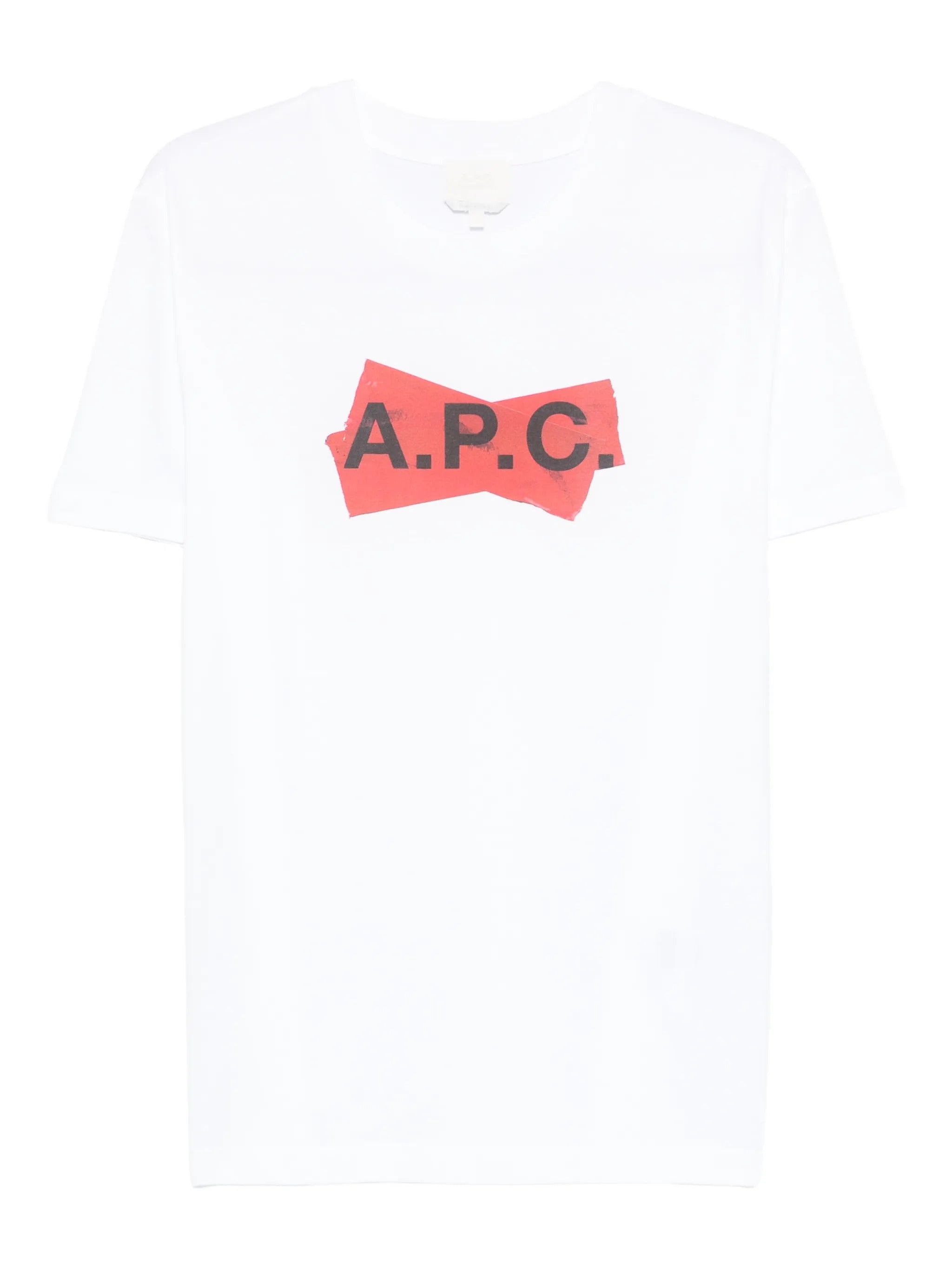 A. p.c. Crewneck T-Shirt with Front Print for Men