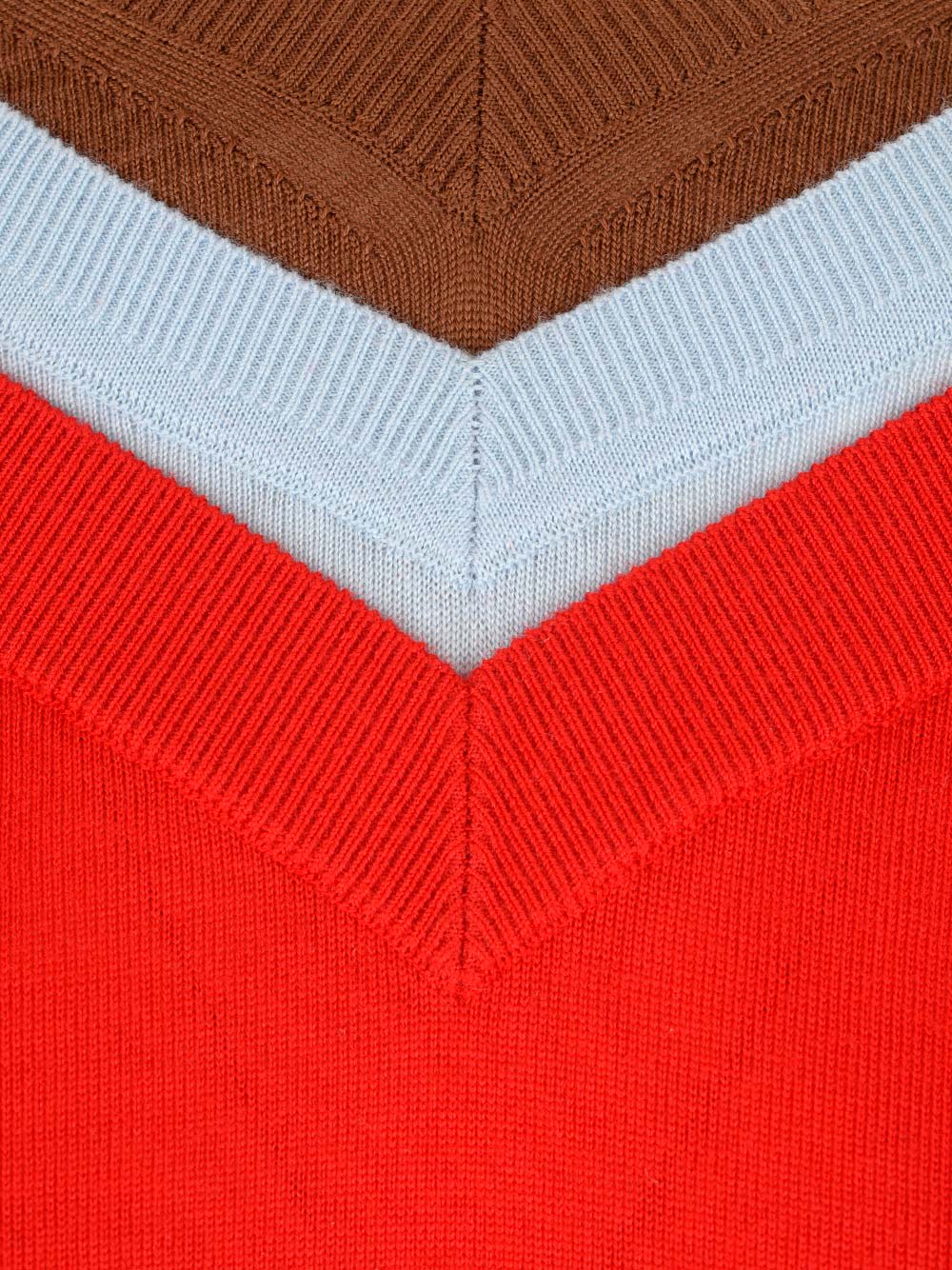 Layered-detail wool jumper