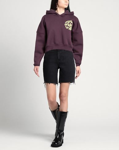 Woman Sweatshirt Plum Size XS Cotton, Polyester