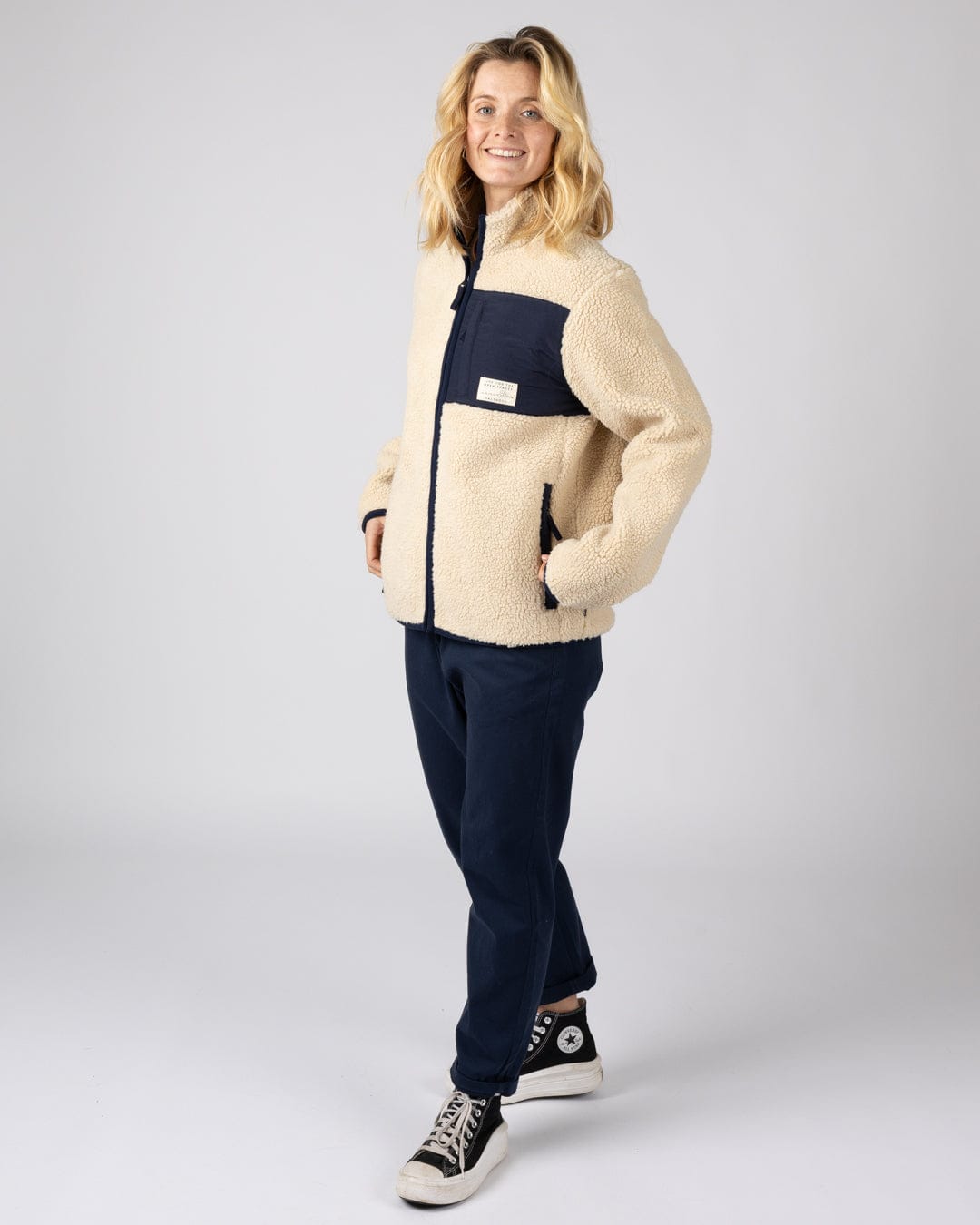 Saltrock Wrenna Womens Zip Through Fleece in Crea